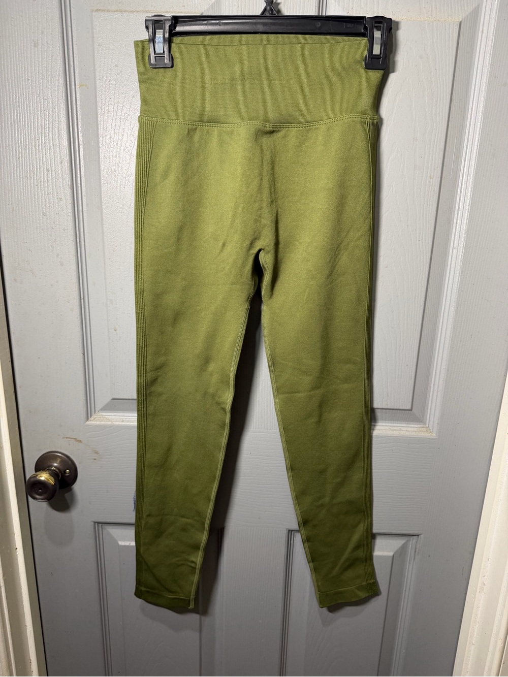 Source Unknown Olive Green High-Waist Leggings